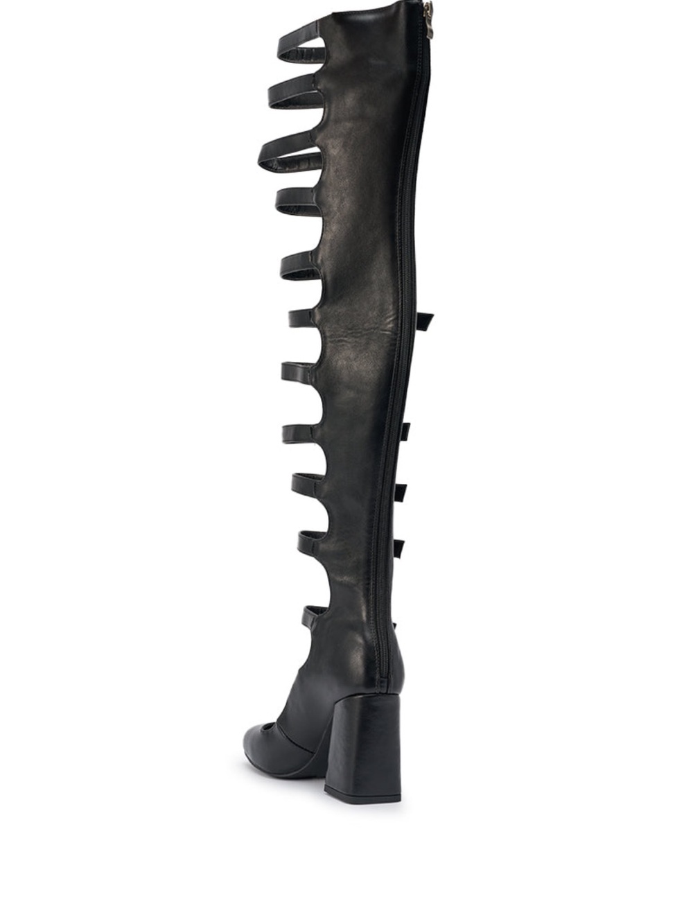 AKIRA AKIRA GOLD YVETTE BLACK OVER THE KNEE MARY JANE BOOT Size 8.58.5 - Picture 11 of 11